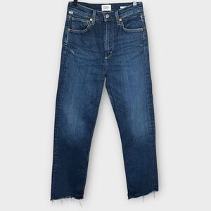 COH Daphne crop jeans raw hem high waisted size 25 Citizens of Humanity